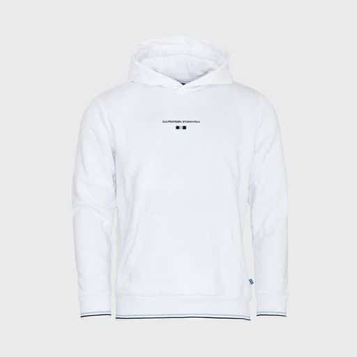 DIF vit hoodie flag stockholm