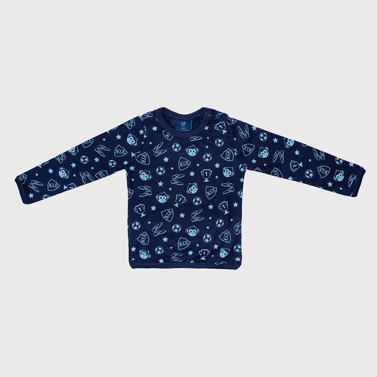 T-SHIRT T-SHIRT LONGSLEEVE BLÅ FOTBOLL - undefined 1 - DJURGÅRDSBUTIKEN