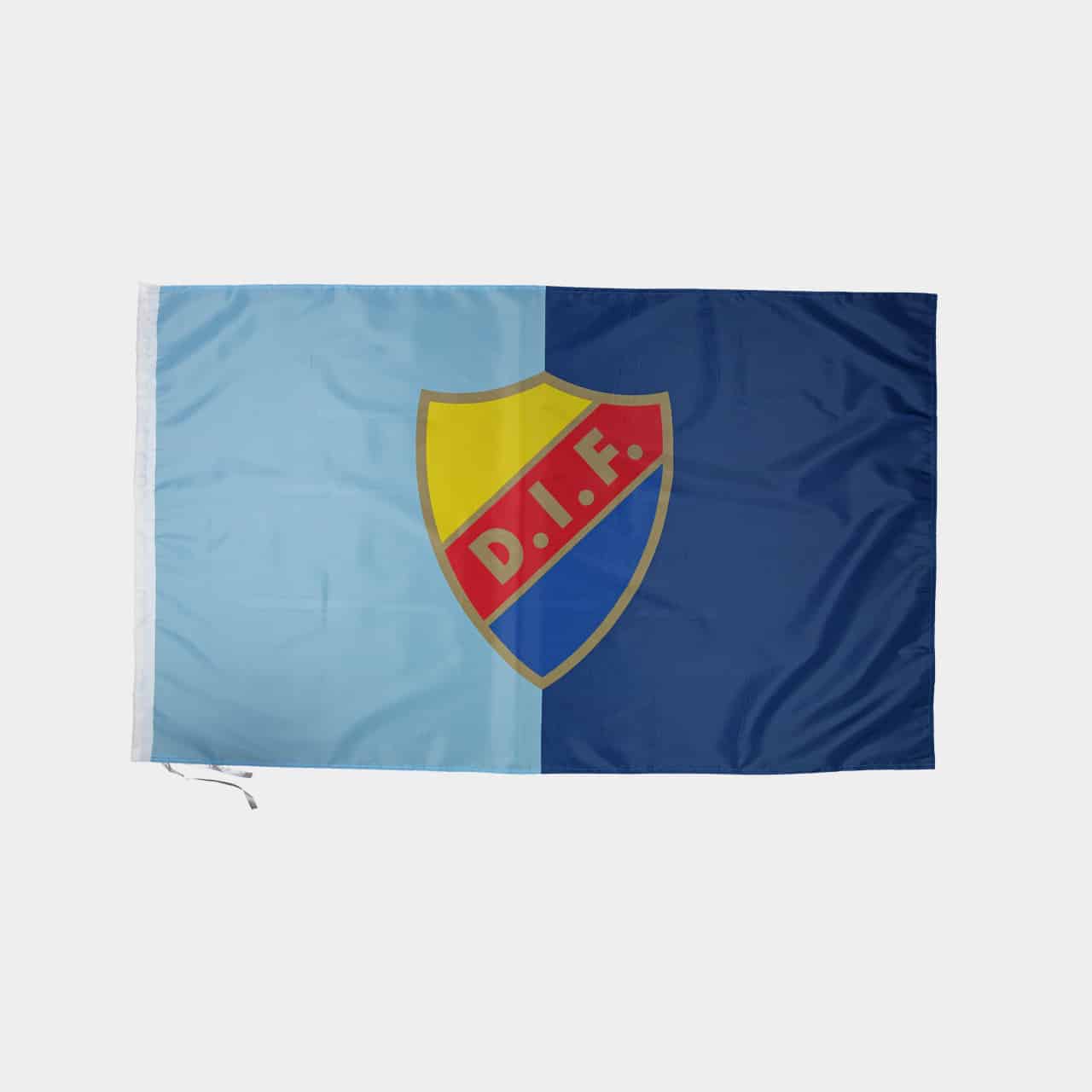 DIF DIF FLAGGA 90x150 BLÅ/LJUSBLÅ SKÖLD - undefined 1 - DJURGÅRDSBUTIKEN