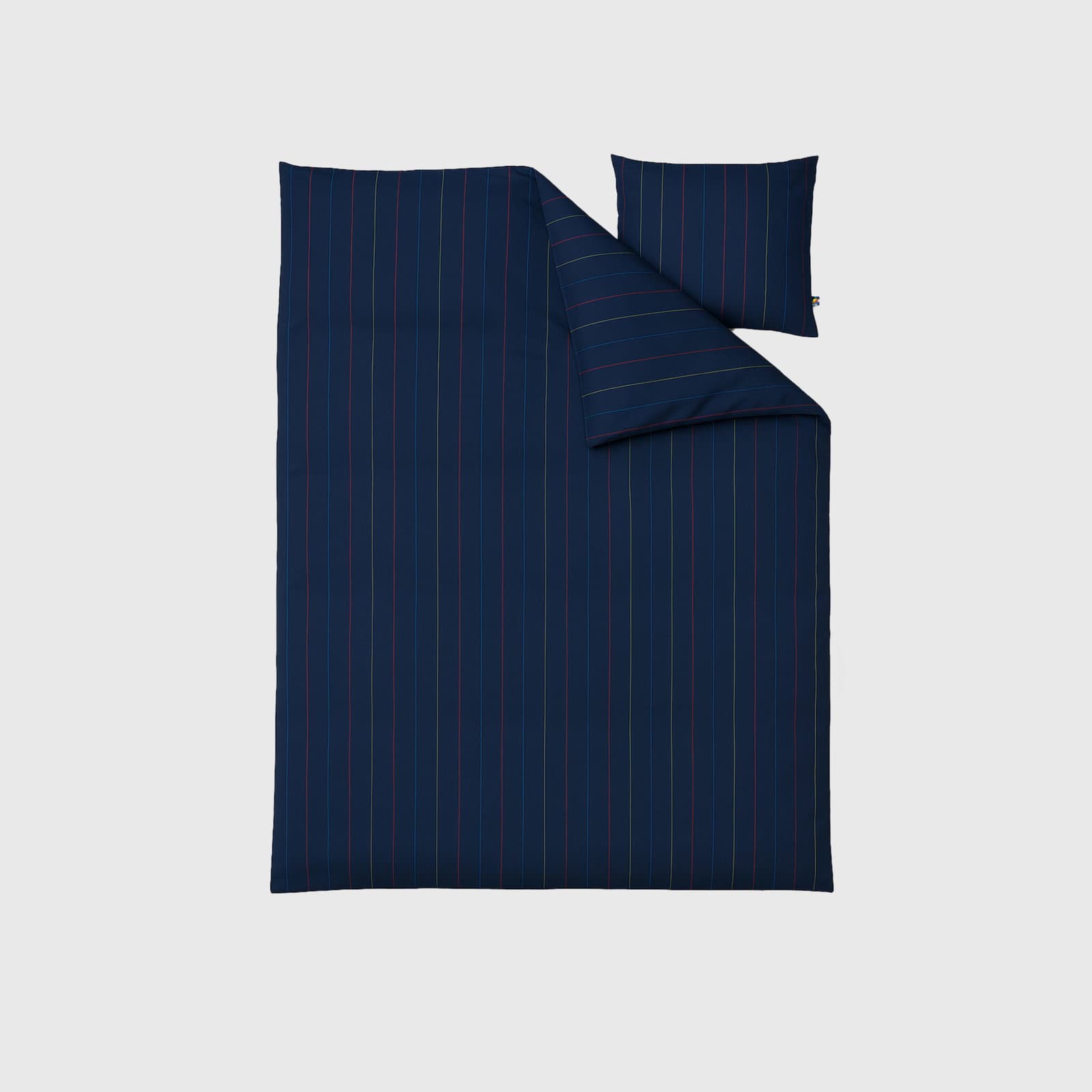 Bäddset Bäddset pinstripe gul röd blå 150X210 - undefined 1 - DJURGÅRDSBUTIKEN