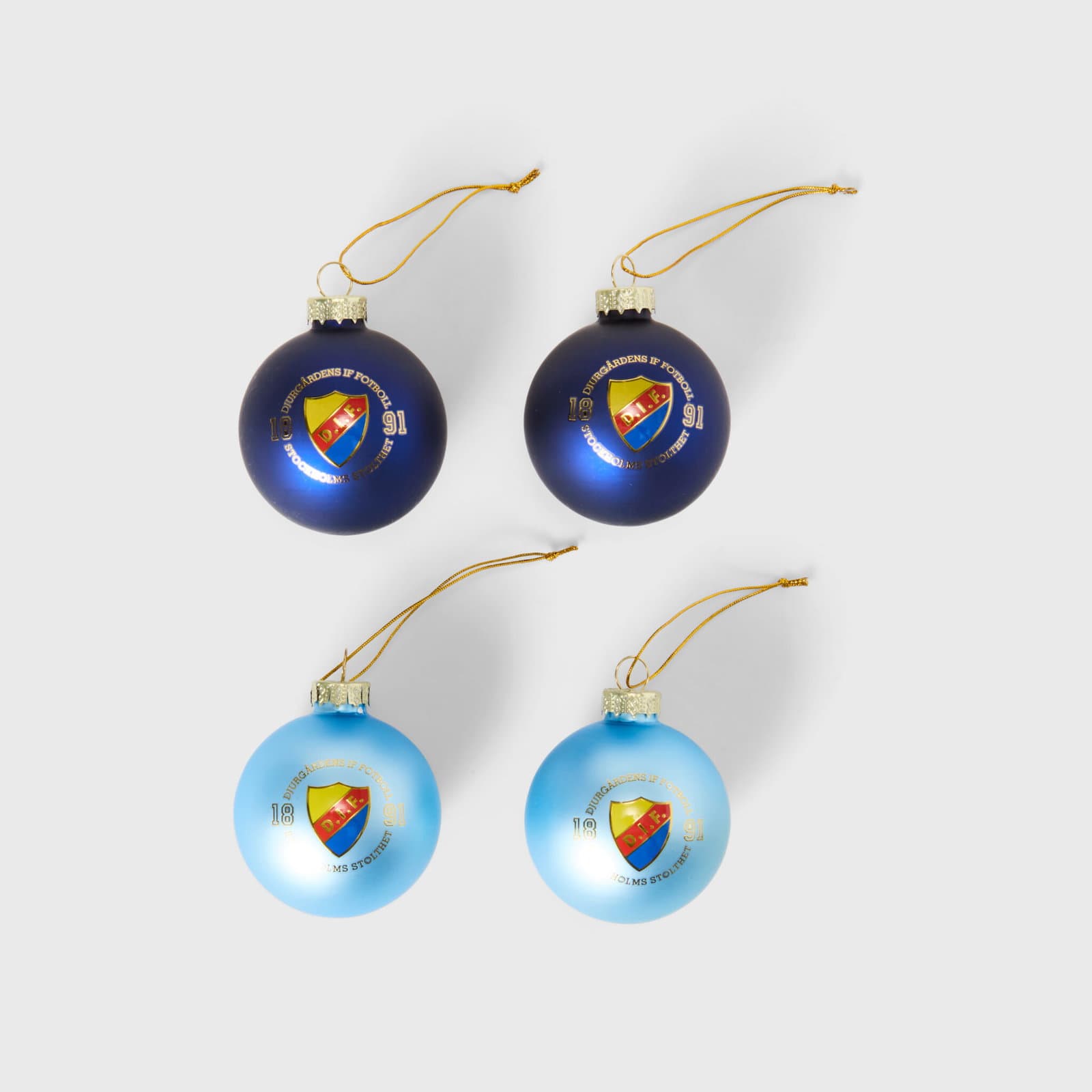 julgranskulor julgranskulor glas 4-pack blå/blå fotboll - undefined 1 - DJURGÅRDSBUTIKEN