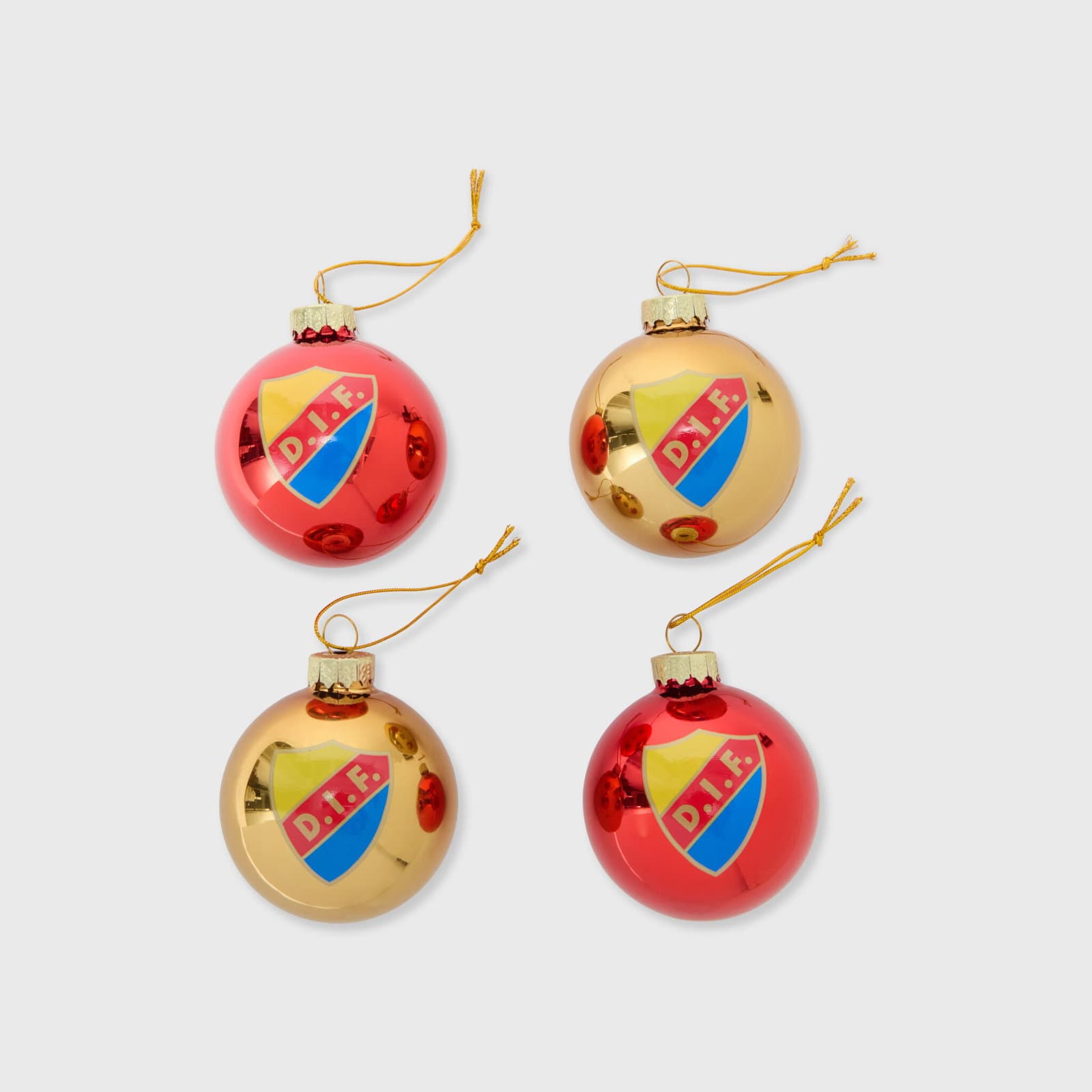 julgranskulor julgranskulor glas 4-pack guld/röd glansiga - undefined 3 - DJURGÅRDSBUTIKEN