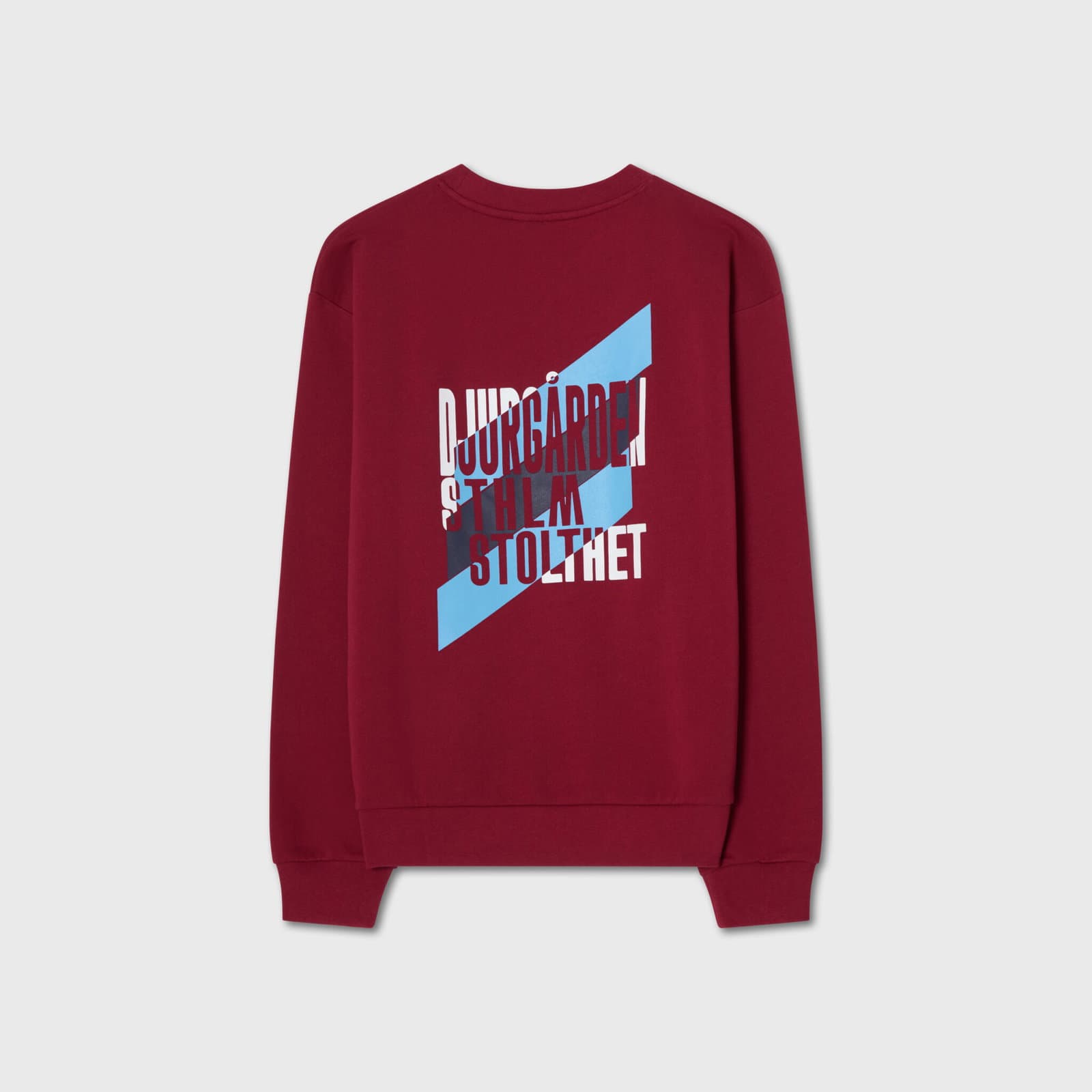 Sweatshirt Sweatshirt vinröd backprint dif sthlm stolthet - undefined 2 - DJURGÅRDSBUTIKEN