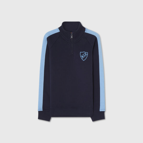 Halfzip sweater tape sköld JR