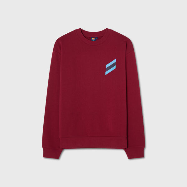 Sweatshirt vinröd backprint dif sthlm stolthet