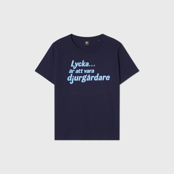 T-shirt dam navy lycka är att vara djurgårdare