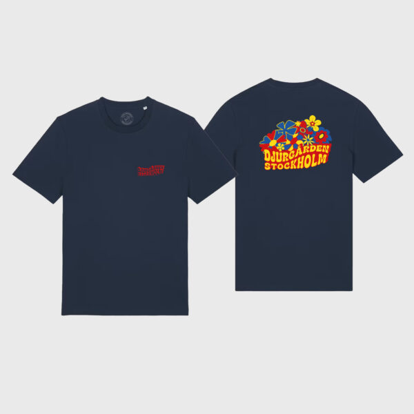 T-shirt navy flower print